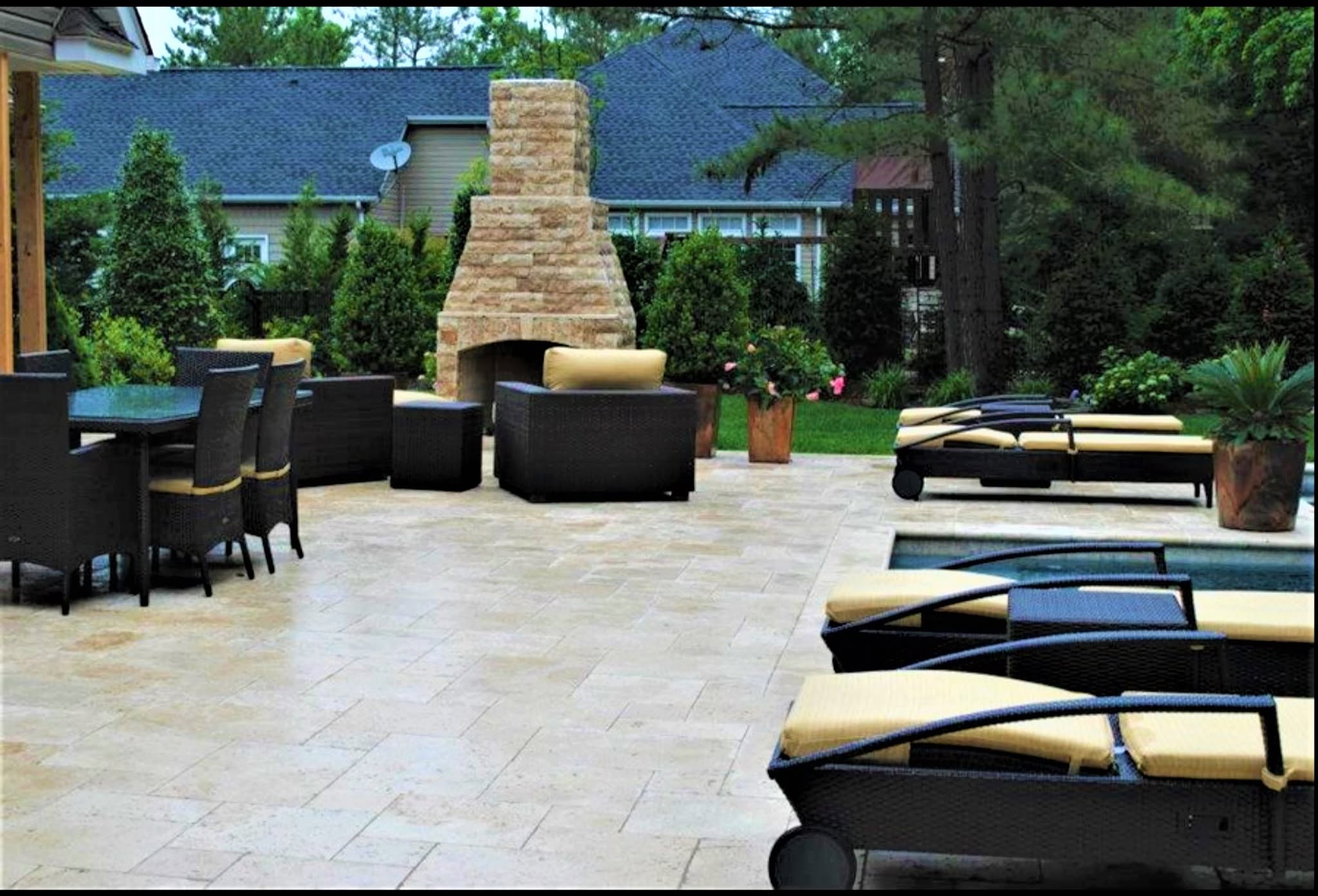 Outdoor living and masonry detail.